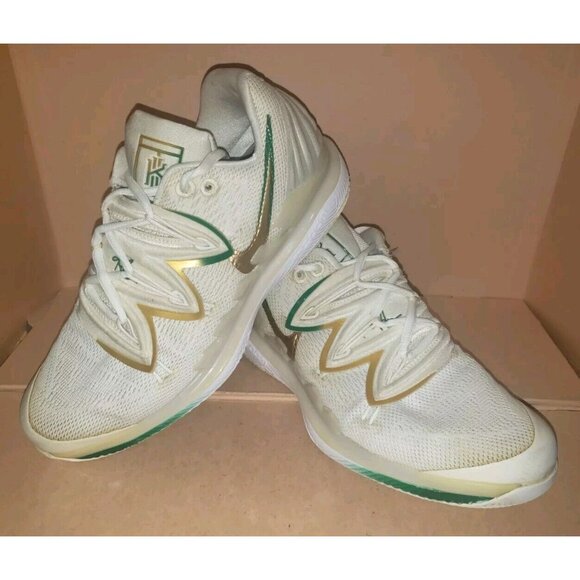 Nike Air Zoom Vapor Kyrie X Kyrgios White Gold Clover Green Men\'s Size 7.5 EUC main image 6